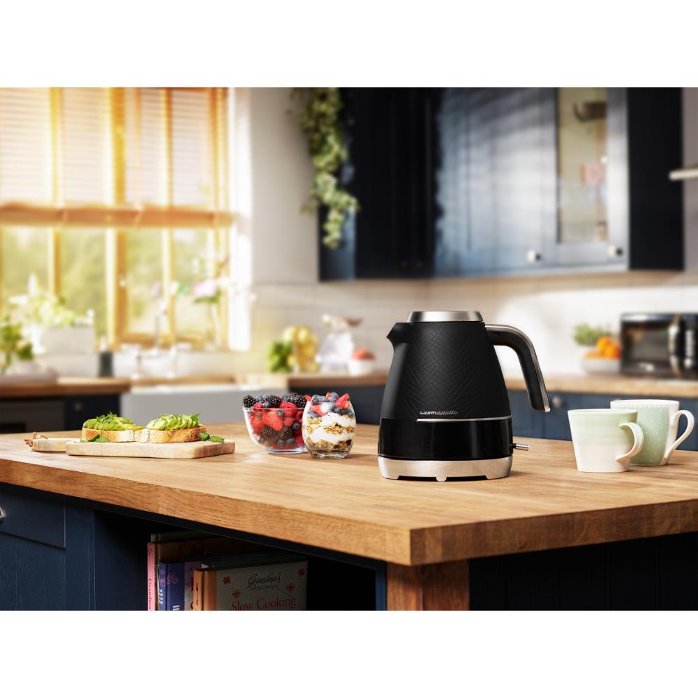 Beko Cosmopolis Retro Black Chrome 1.7L Dome Kettle