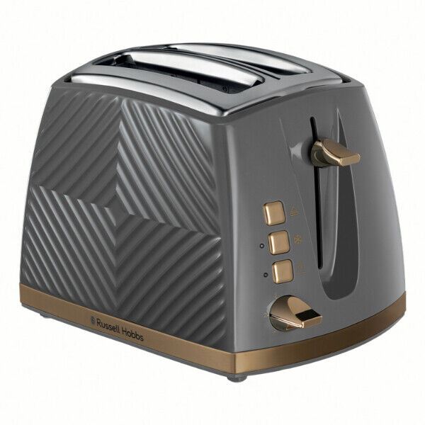 Russell Hobbs Groove 2-Slice Toaster Grey