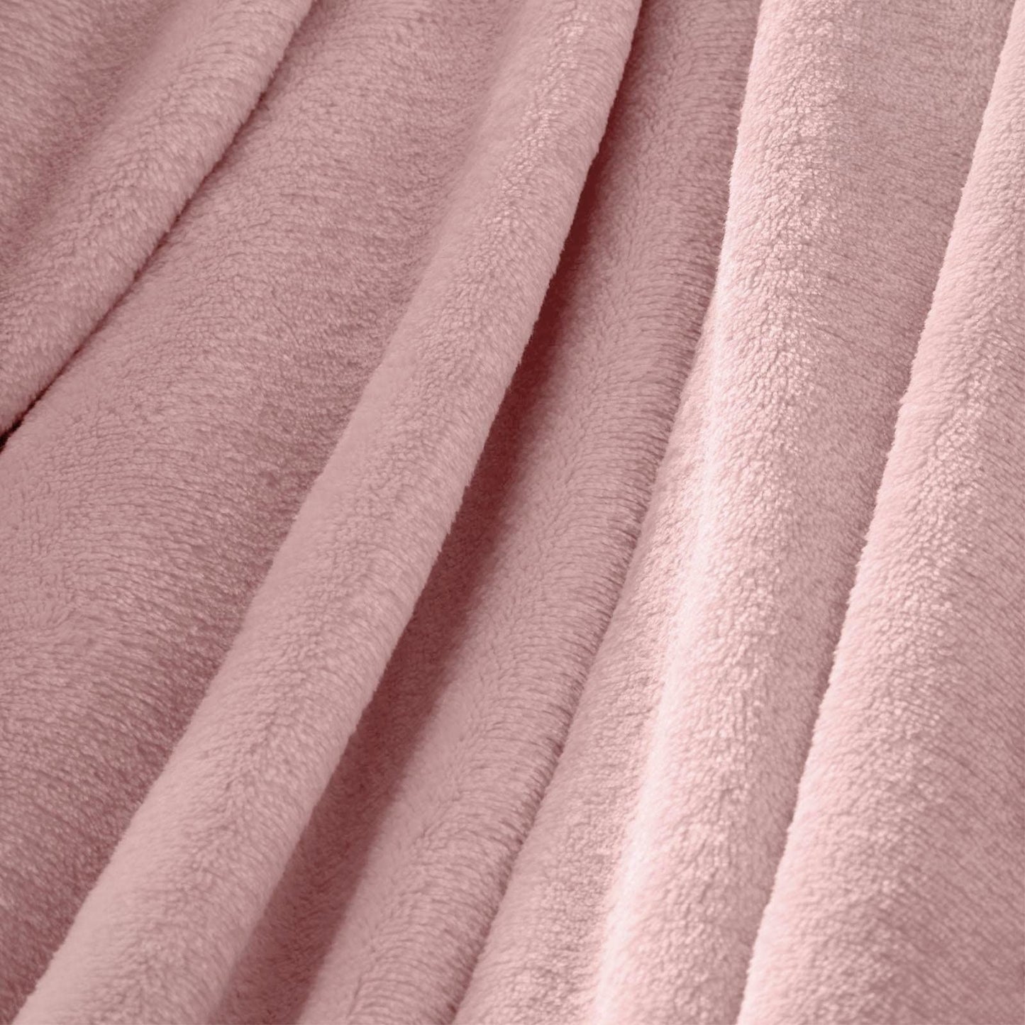 Brentfords Flannel Fleece Ultra Soft Large Blush Pink Blanket