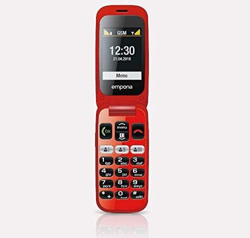 Emporia One Black/Red Clamshell Flip Phone