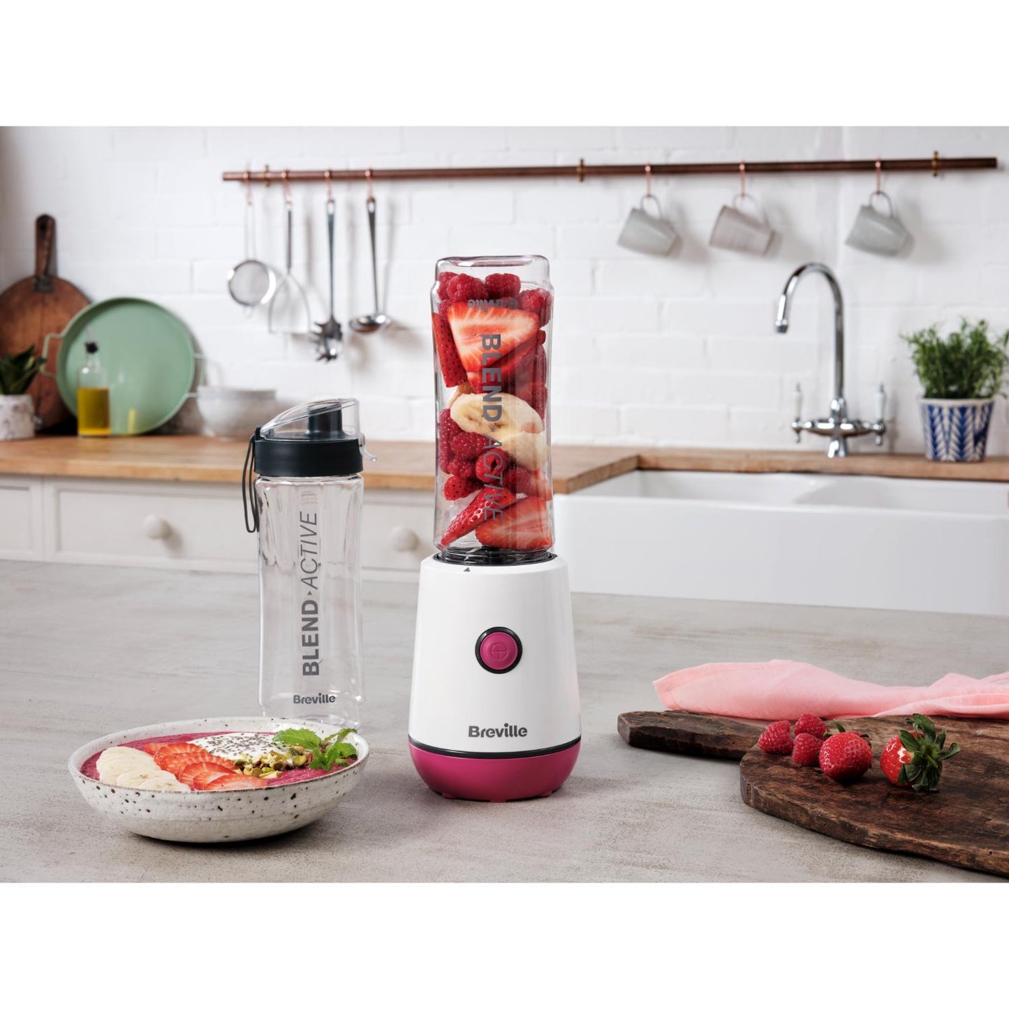 Breville Blend Active Pink Personal Blender & Smoothie Maker