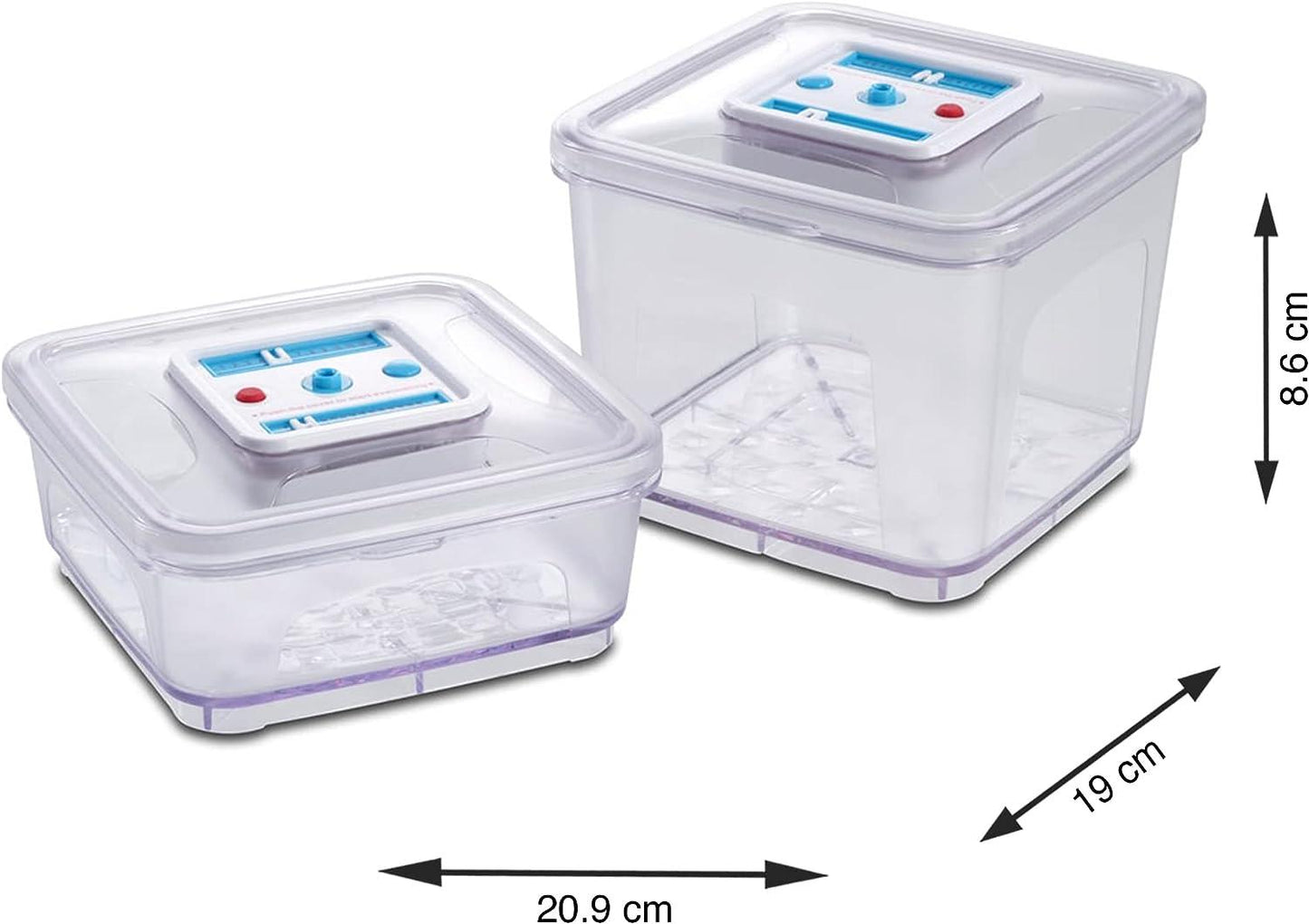 Solis Set of 2 Vacuum Food Containers