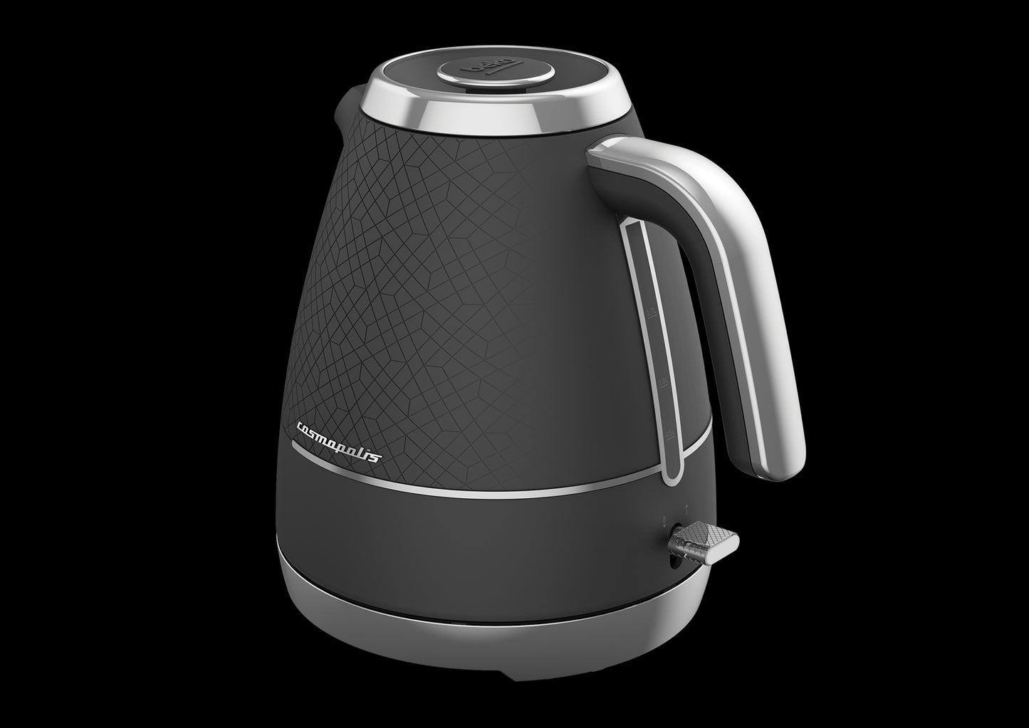 Beko Cosmopolis Retro Matte Granite Grey & Chrome Dome Kettle
