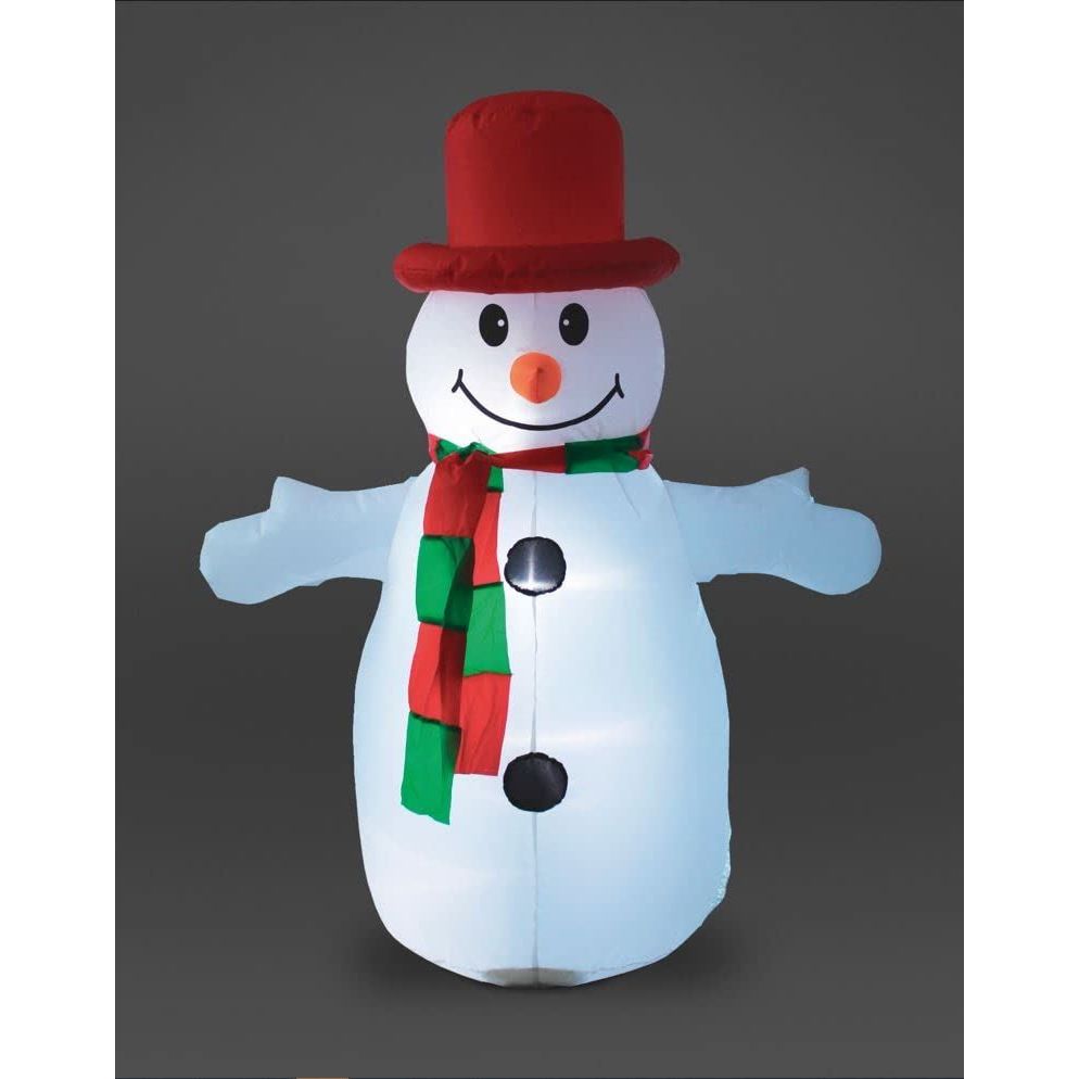 Outdoor Inflatable Snowman 4ft LED Light Up Christmas Decoration