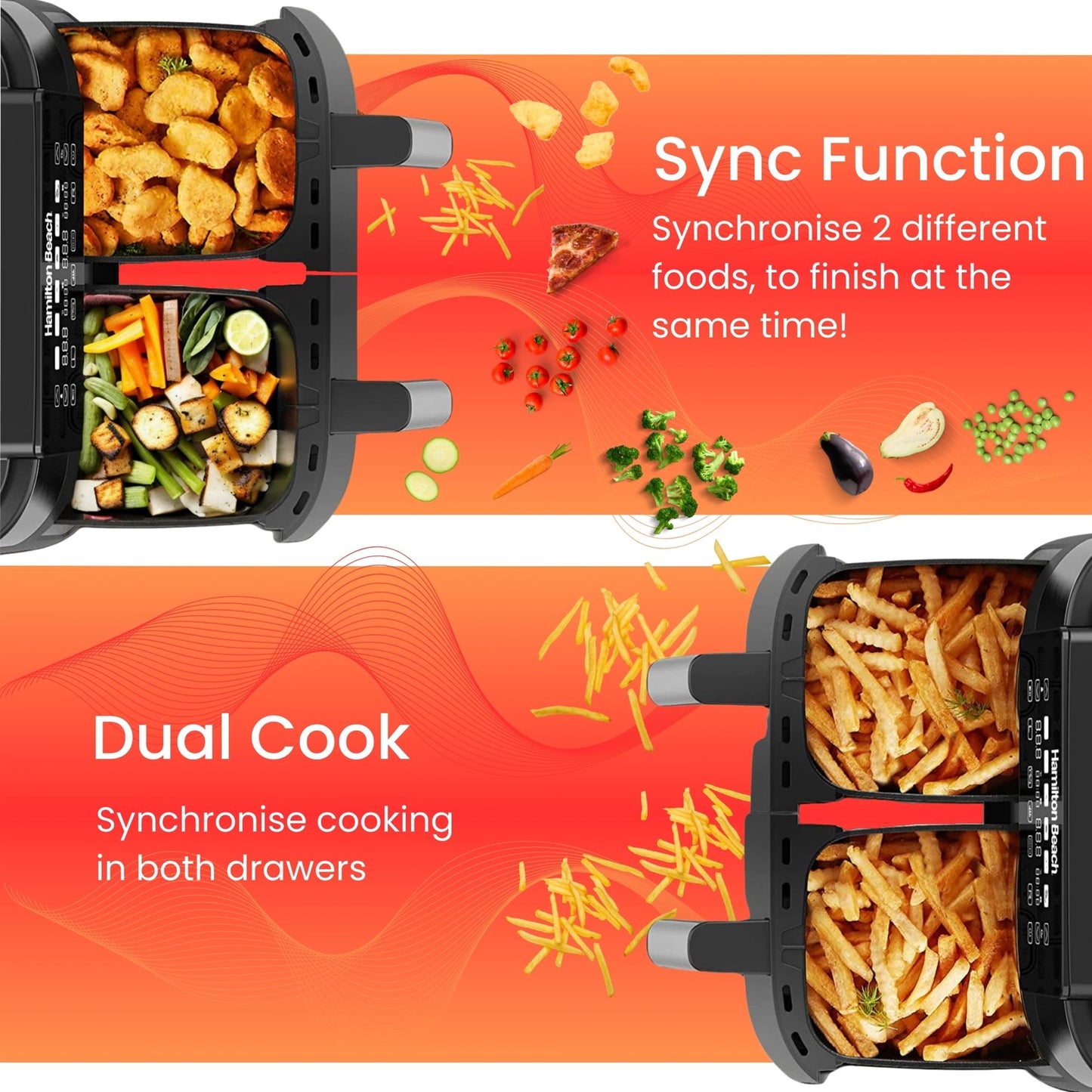 Hamilton Beach HealthyCook 8L Dual Air Fryer