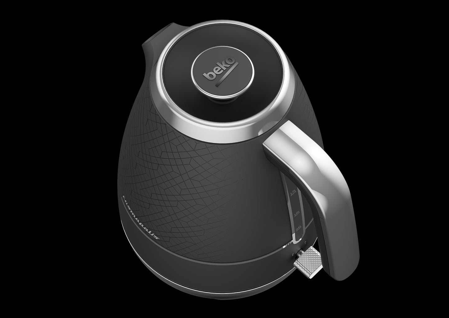 Beko Cosmopolis Retro Matte Granite Grey & Chrome Dome Kettle