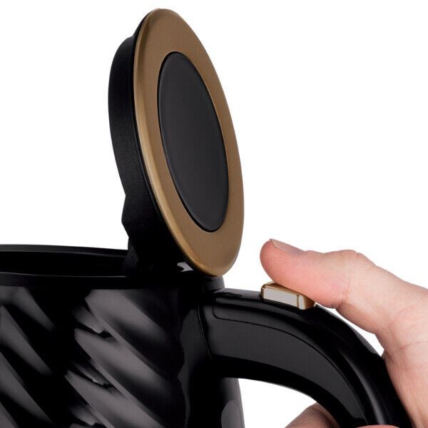 Russell Hobbs 1.7 Litre Groove Kettle Black