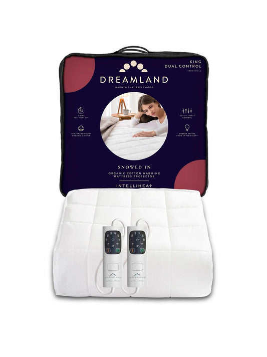 Dreamland King Dual Control Organic Warming Mattress Protector
