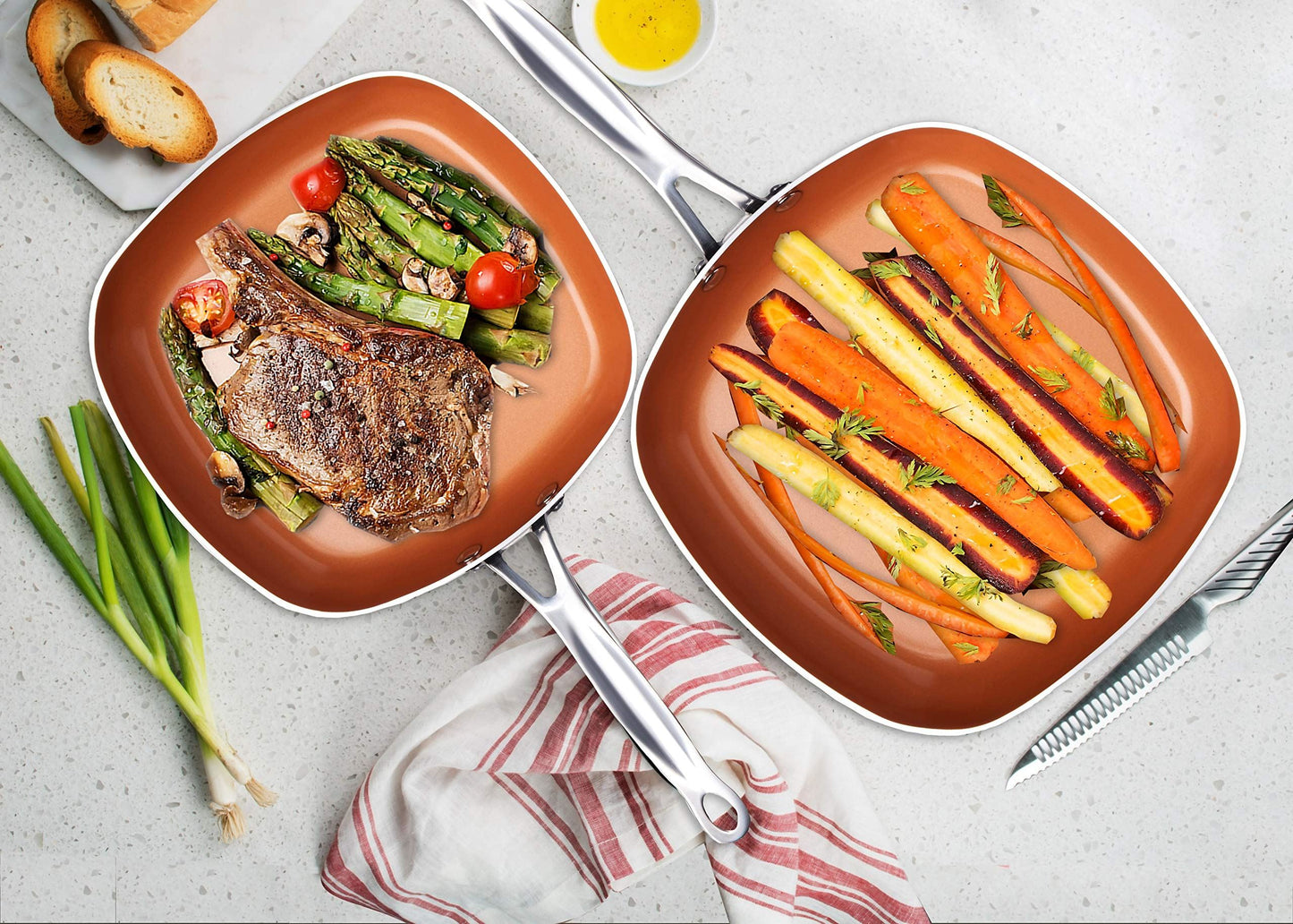 Gotham Steel Tri-Ceramal 10.25" Square Shallow Pan