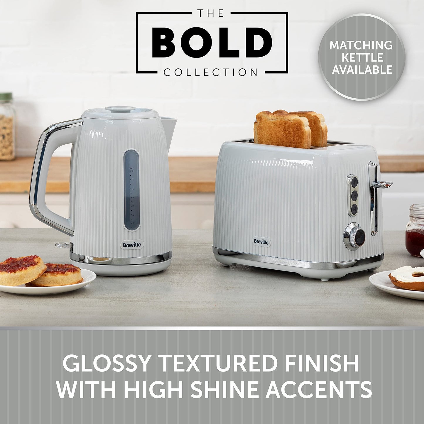 Breville Bold Ice Grey 2 Slice Toaster