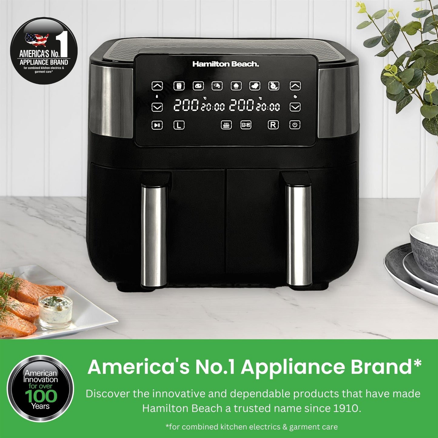 Hamilton Beach HealthyCook 8L Dual Air Fryer