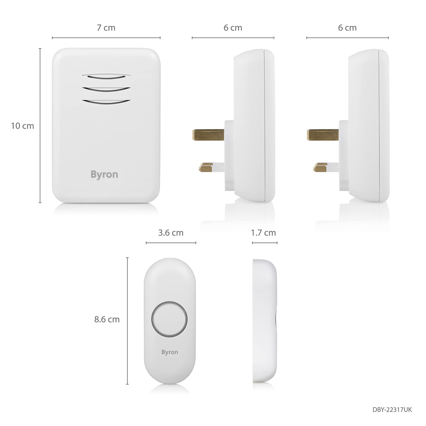 Byron Wireless Portable Doorbell Set
