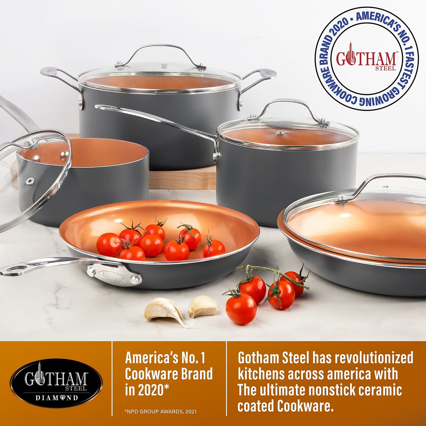 Gotham Steel 2 Pack-9.5" and 8.5" Fry Pan