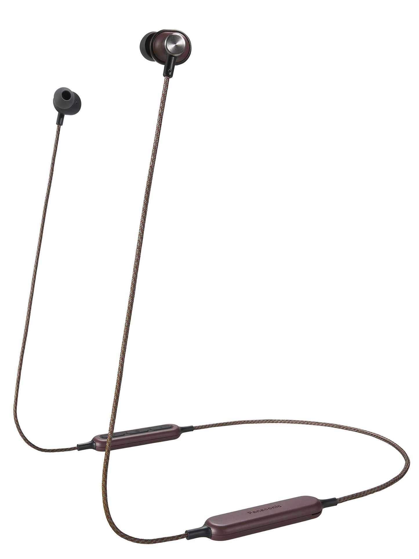Panasonic RP-HTX20BE-R In Ear Wireless Bluetooth Headphones, Retro Style with Microphone, Smart Voice Control and Comfortable Ergonomic Fit - Red