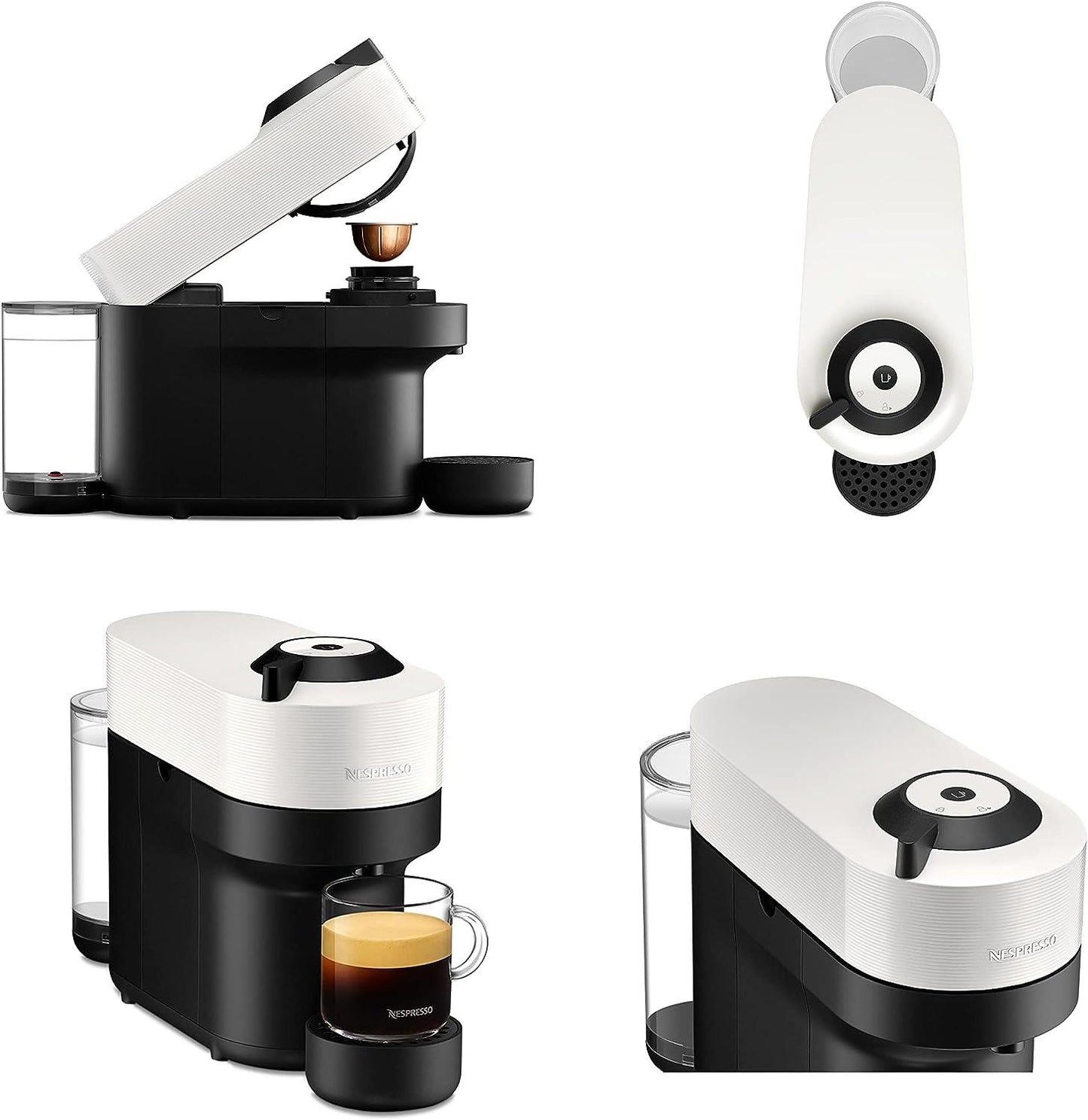 Nespresso Vertuo Pop Coffee Pod Machine by Krups, Coconut White, XN920140