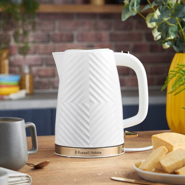 Russell Hobbs 1.7 Litre Groove Kettle White