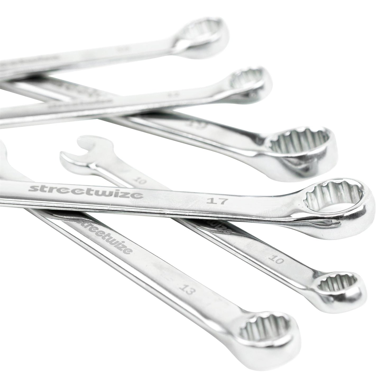 Streetwize 22 Piece Mirror polished CRV Steel Combination Spanner Set