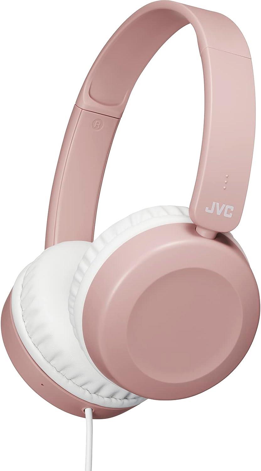 JVC Foldable Pink Lightweight On-Ear Headphones