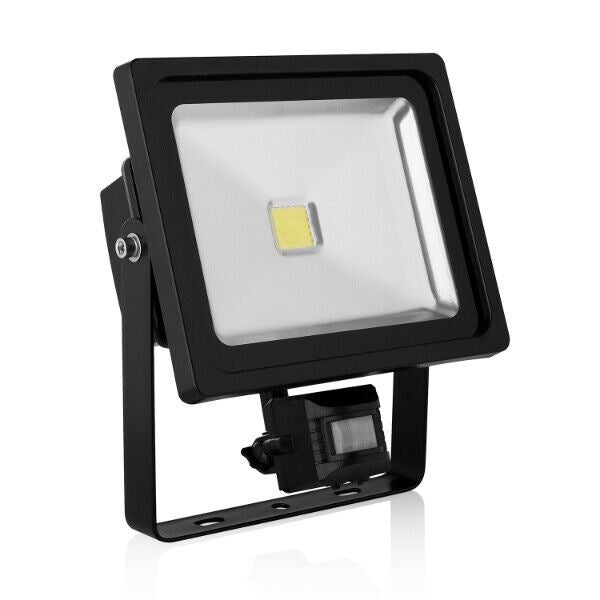 XQlite Black LED Floodlight with Sensor
