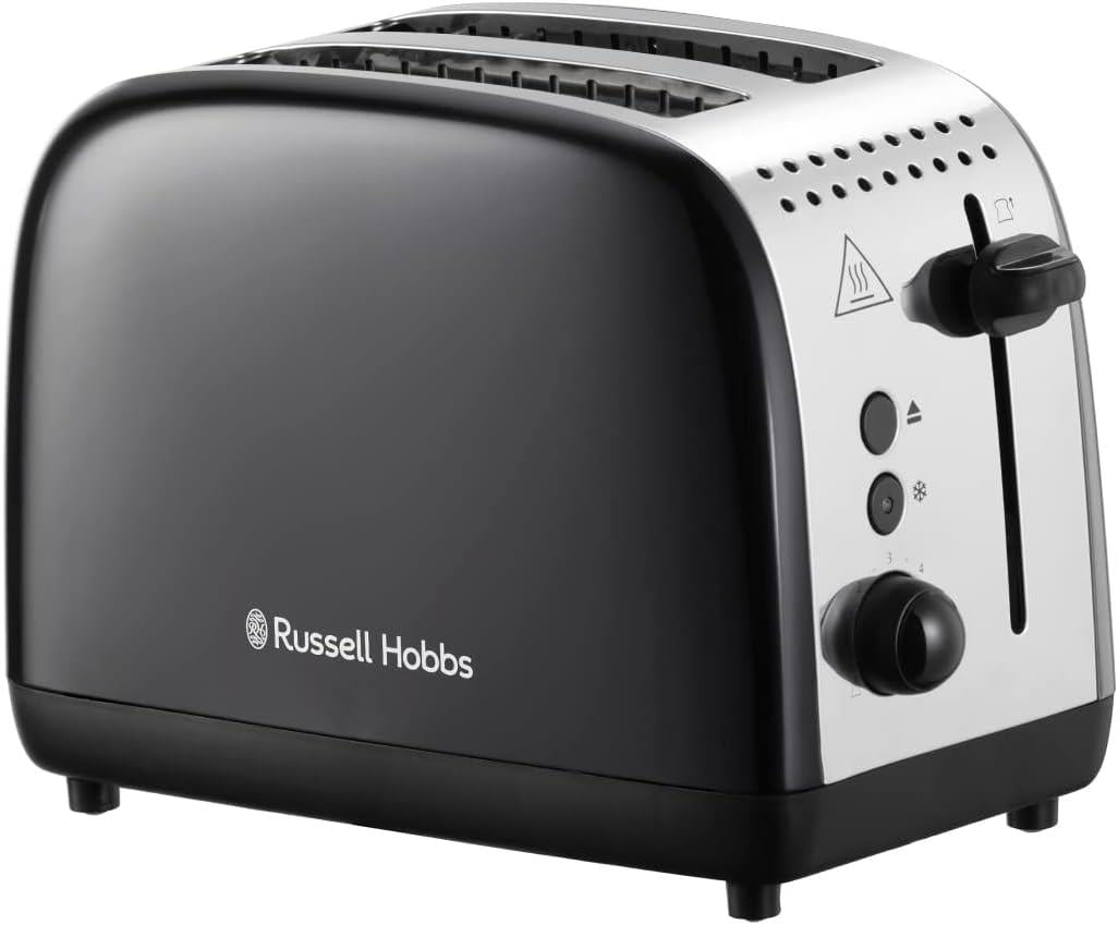 Russell Hobbs Stainless Steel Black 2 Slice Toaster
