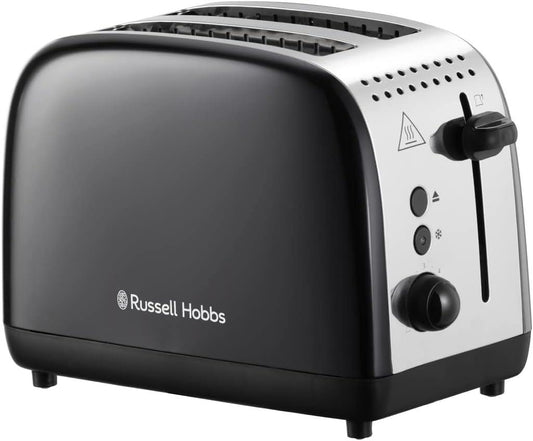 Russell Hobbs Stainless Steel Black 2 Slice Toaster