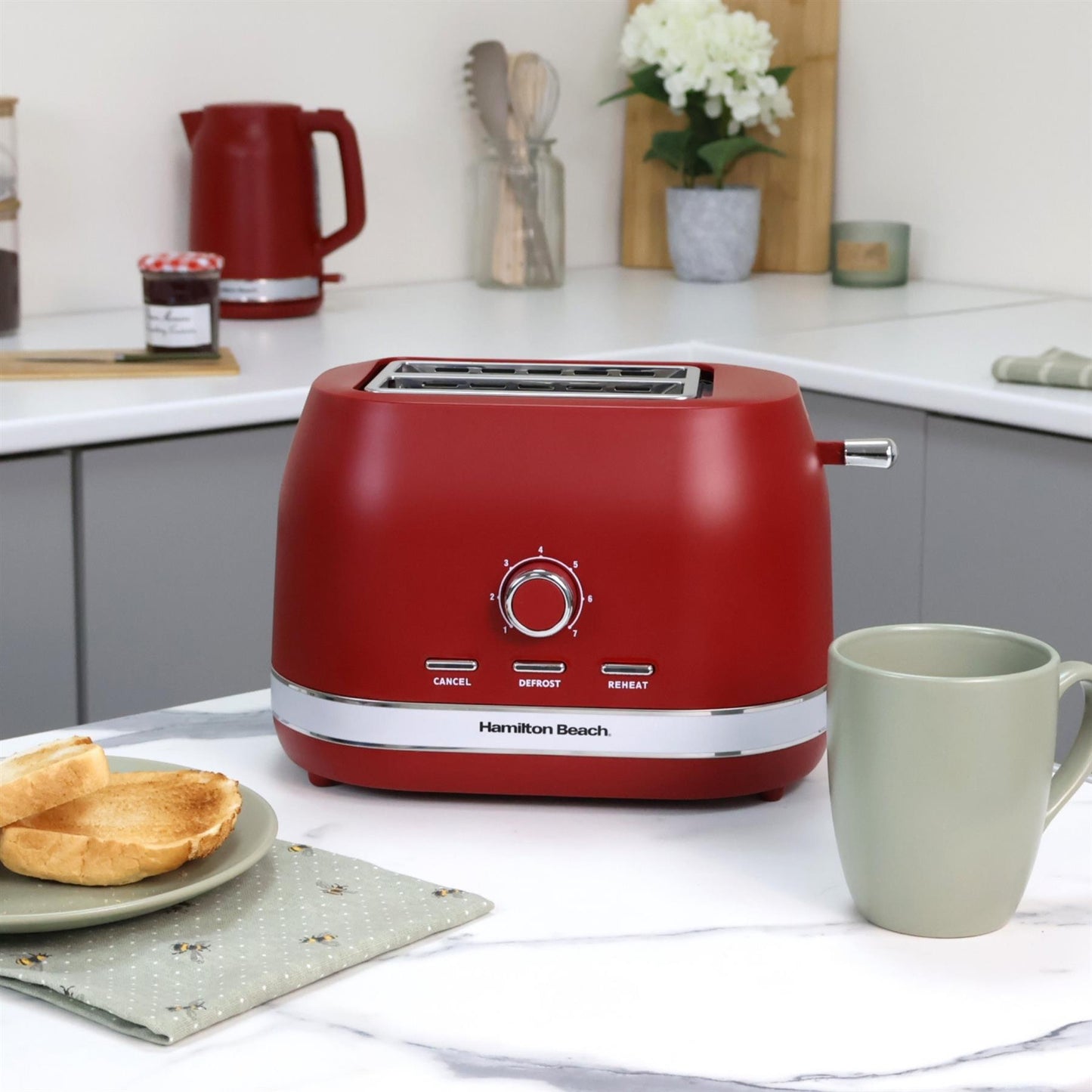 Hamilton Beach Ella Red Kitchen Set