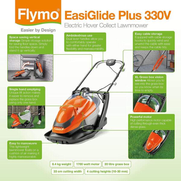 Flymo EasiGlide Plus 330V Hover Collect Lawnmower