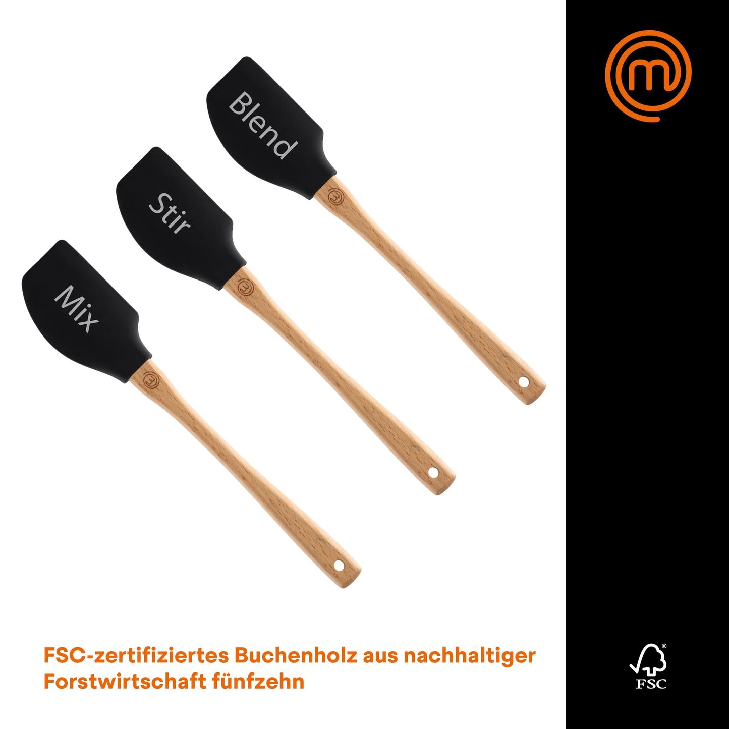 MasterChef 3 Piece Silicone Spatula Set