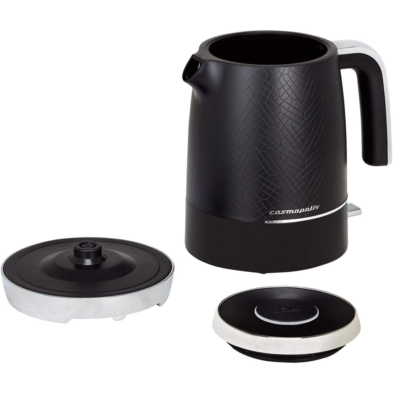 Beko Cosmopolis Retro Matte Black & Chrome Jug Kettle