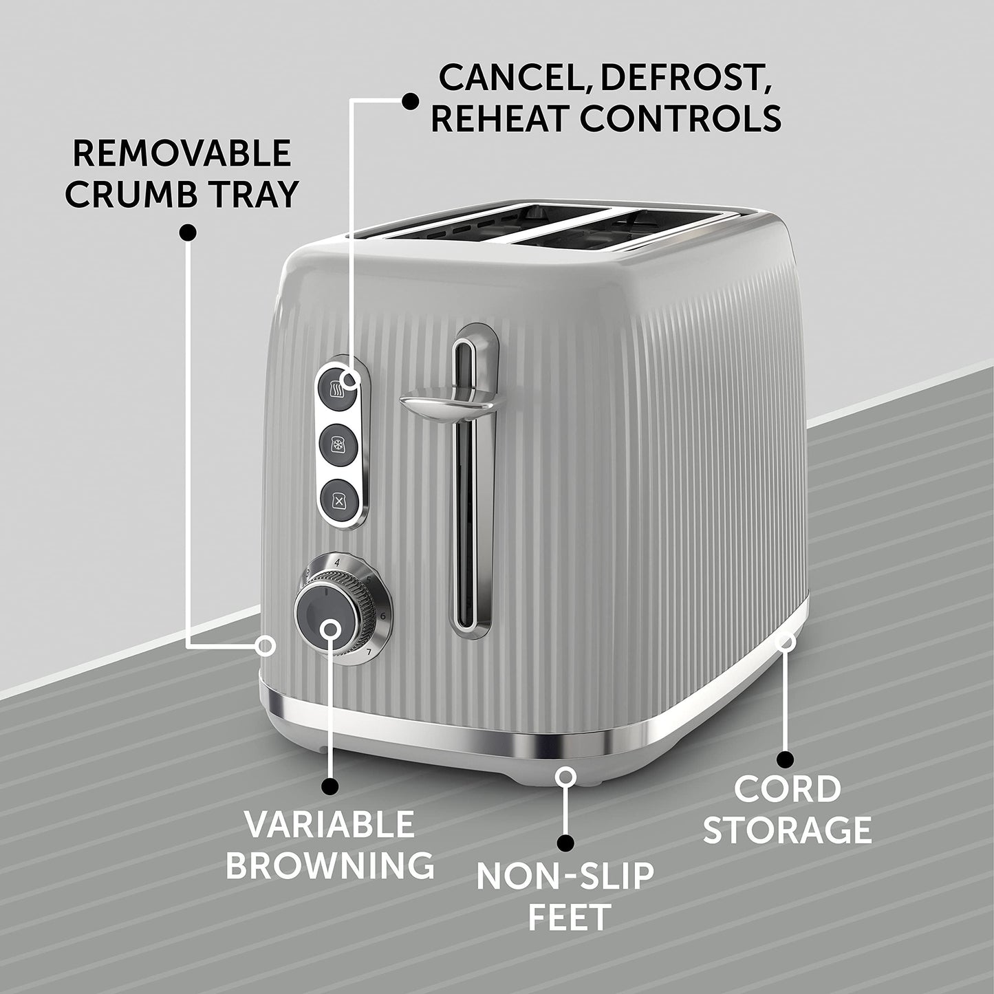 Breville Bold Ice Grey 2 Slice Toaster