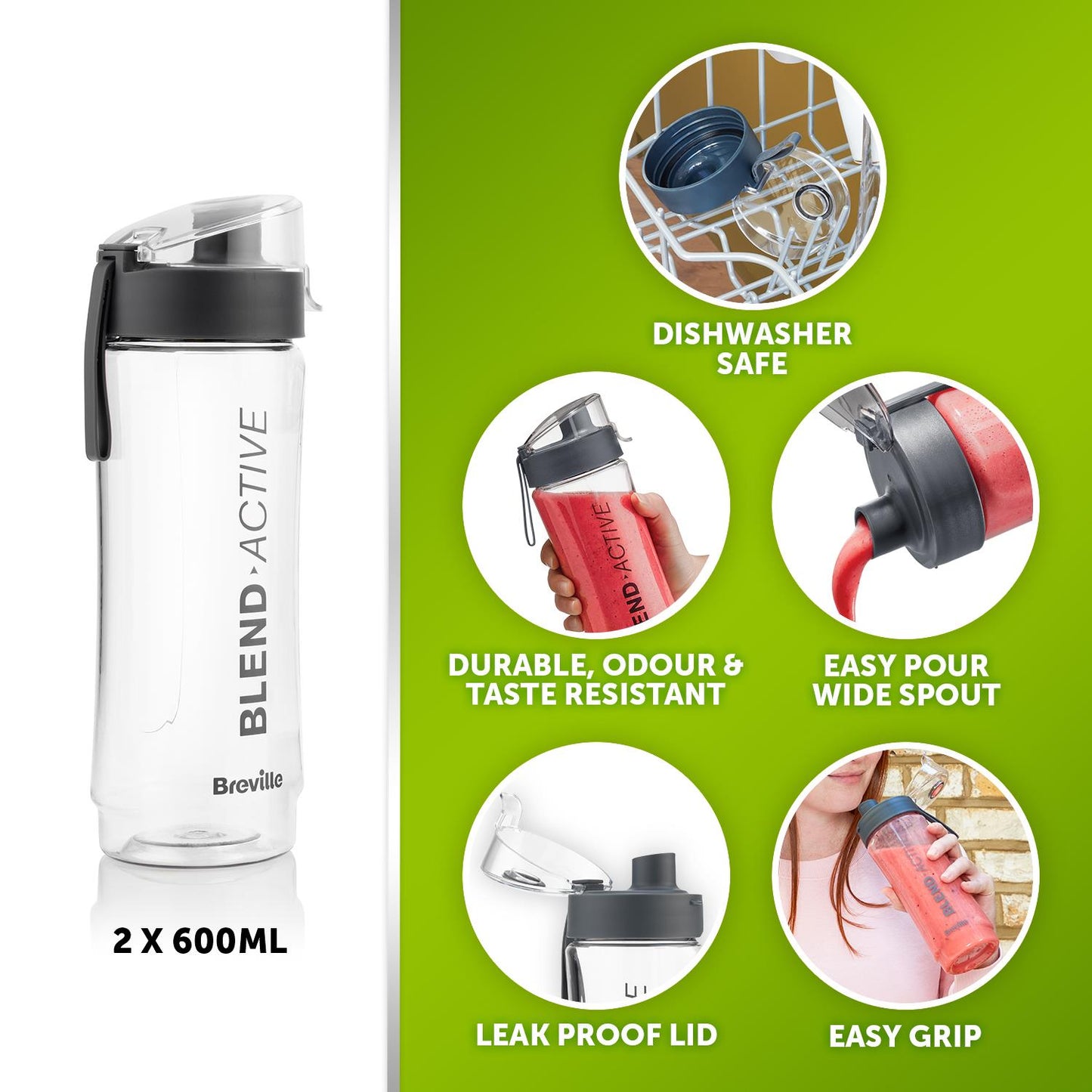 Breville Blend Active Pink Personal Blender & Smoothie Maker