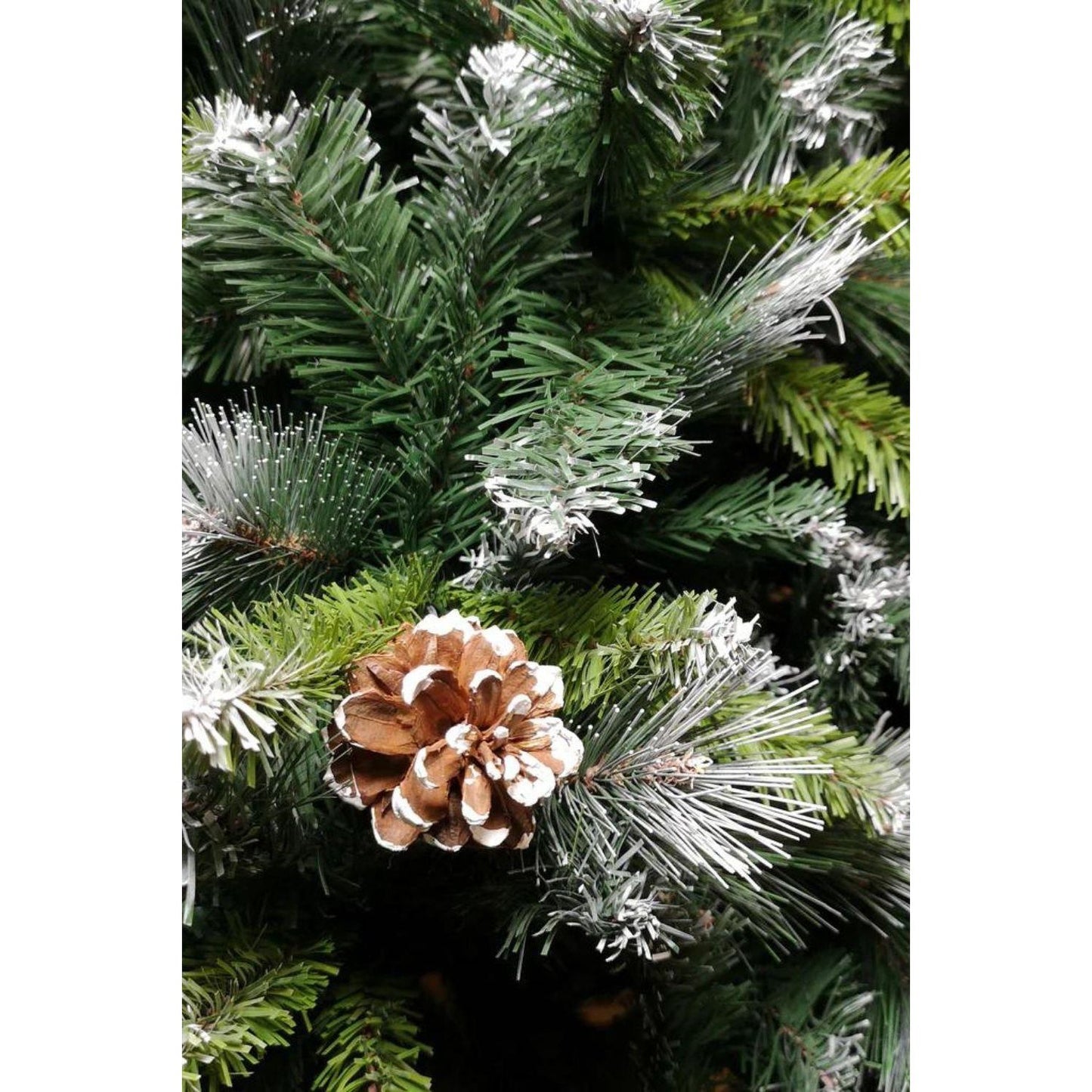 SnowTime Frosted Glacier 7ft Artificial Christmas Tree With Pinecones
