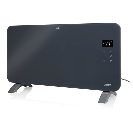 Princess Smart 1500w Grey Glass Panel Heater