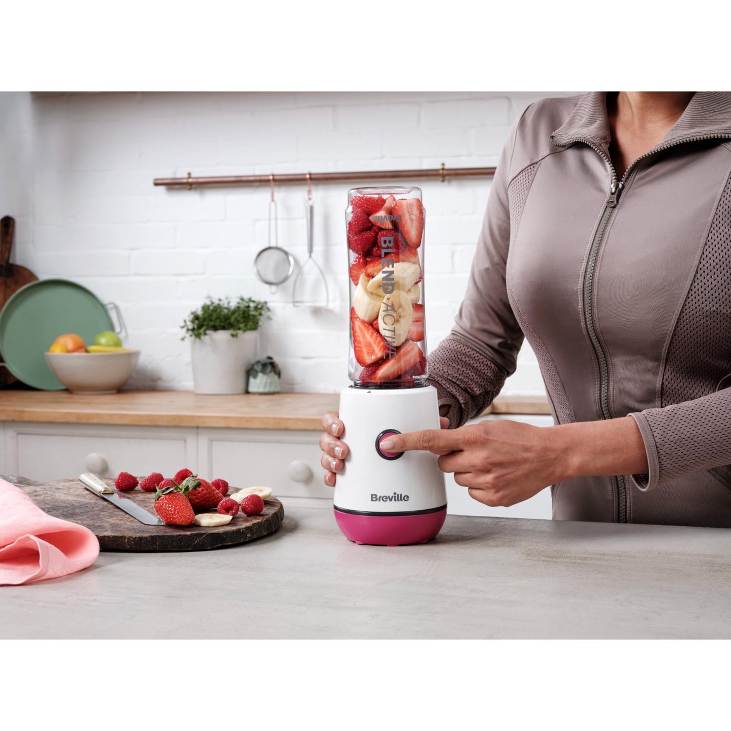 Breville Blend Active Pink Personal Blender & Smoothie Maker
