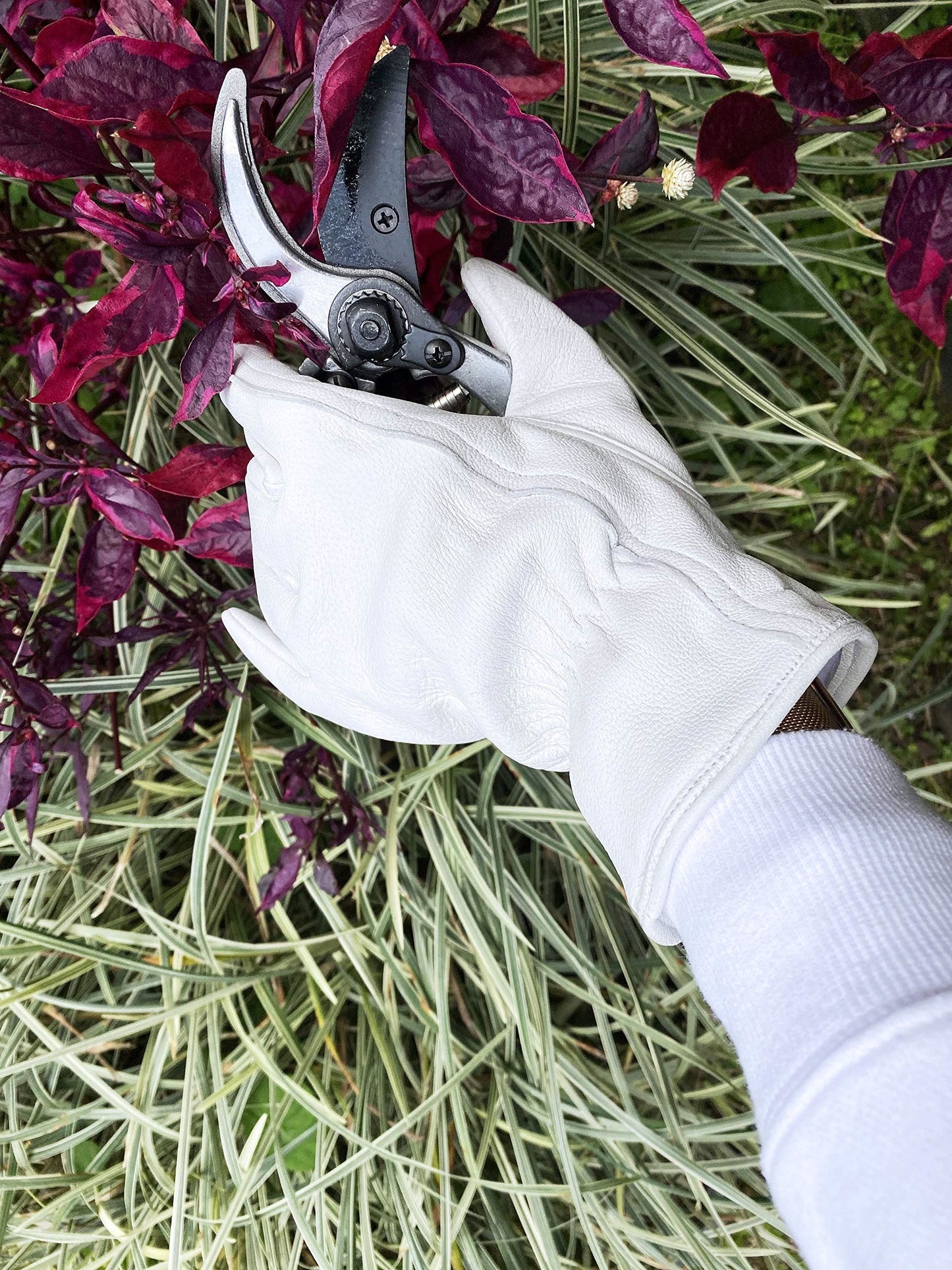 Spear & Jackson Kew Gardens Lined Leather Gloves - Medium