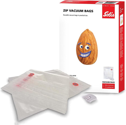 Solis 10 Pieces 26 x 35 cm Zip Vacuum Sealer Bags