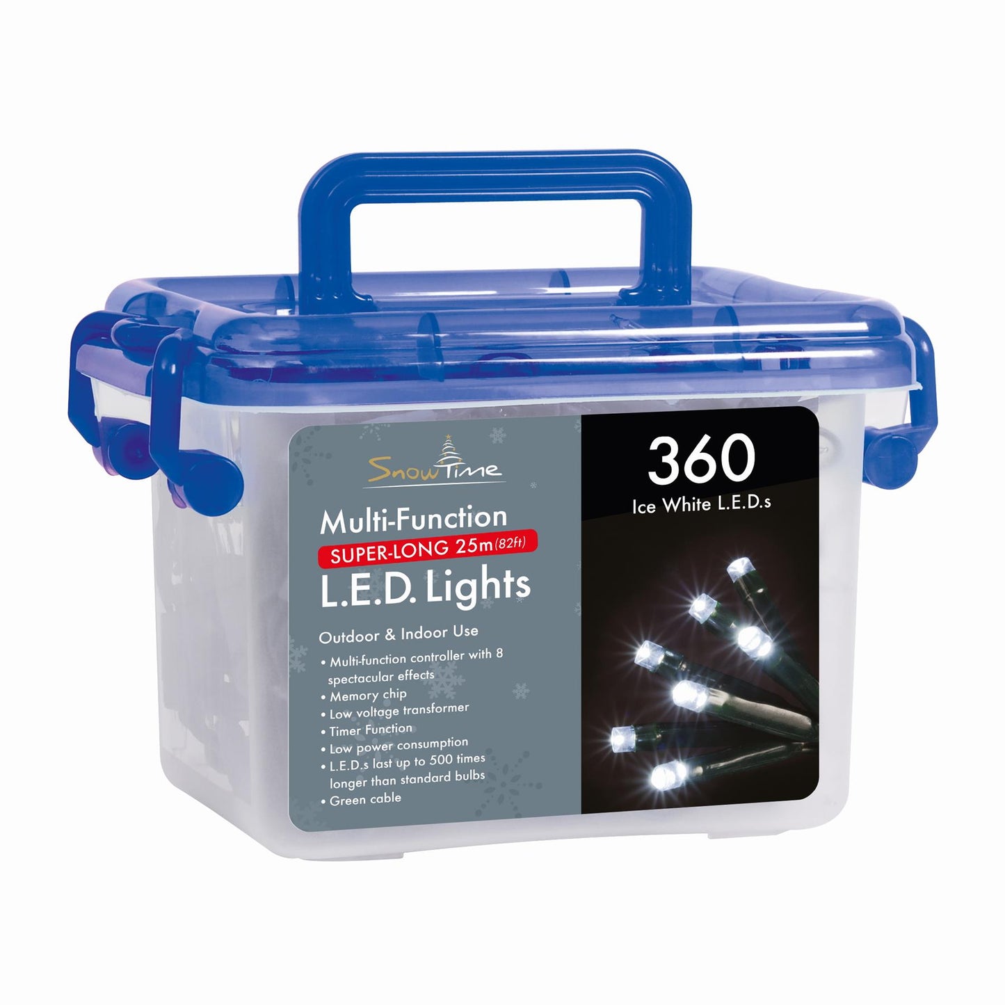 SnowTime 360 Multi-Function Ice White LED Lights with Timer