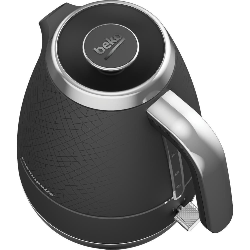 Beko Cosmopolis Retro Black Chrome 1.7L Dome Kettle