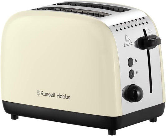 Russell Hobbs Stainless Steel Cream 2 Slice Toaster