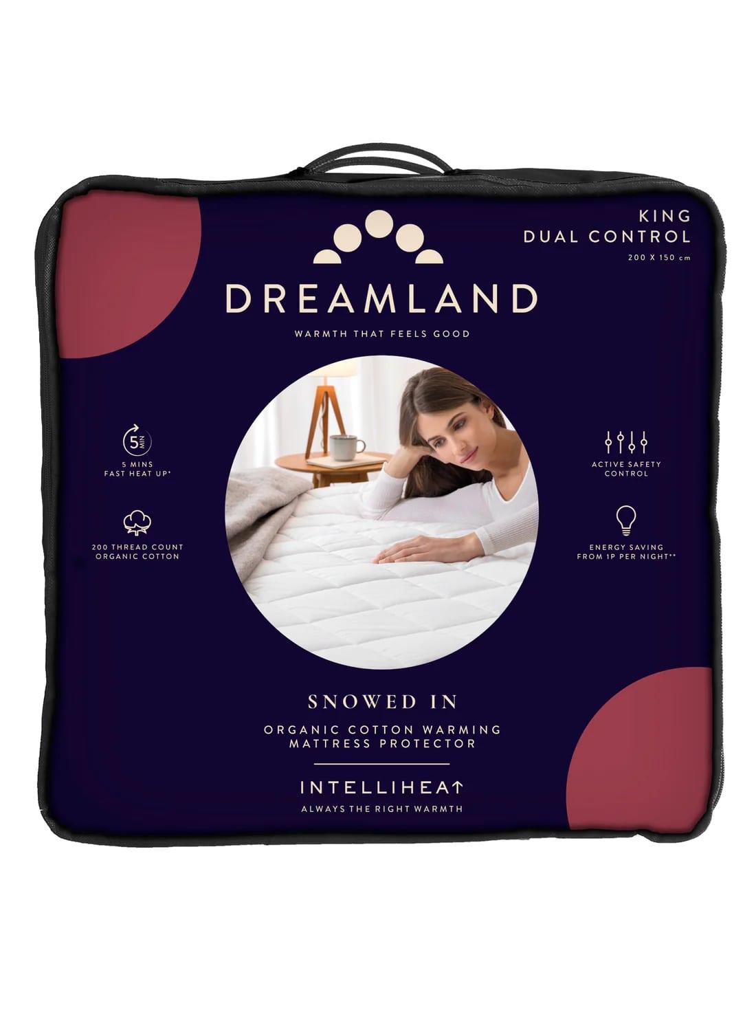 Dreamland King Dual Control Organic Warming Mattress Protector
