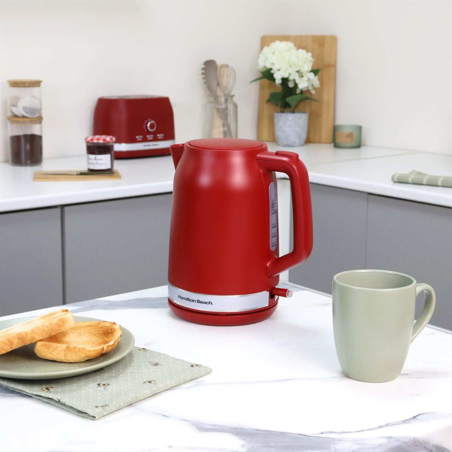 Hamilton Beach Ella Red Kitchen Set
