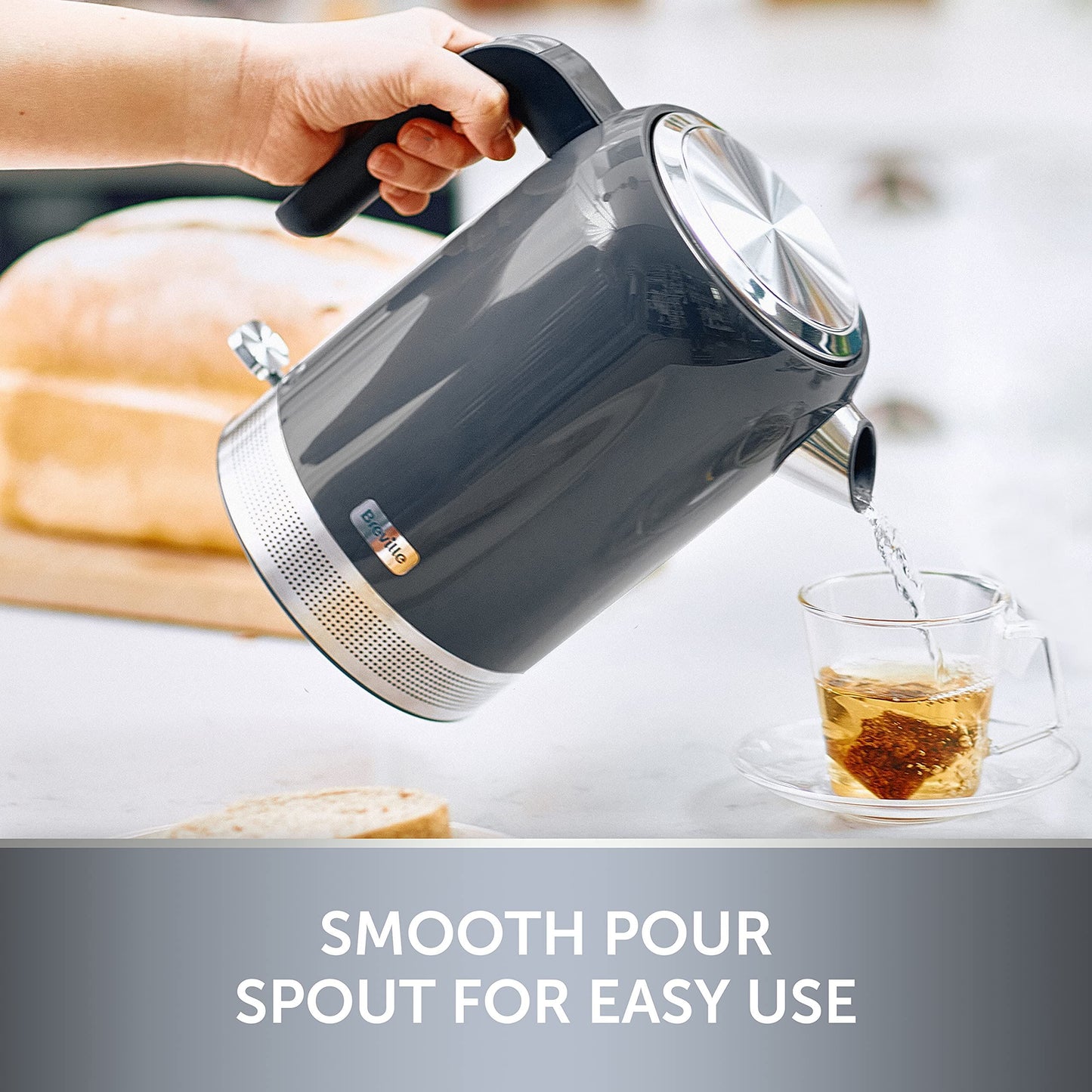 Breville High Gloss Grey 1.7L Electric Kettle