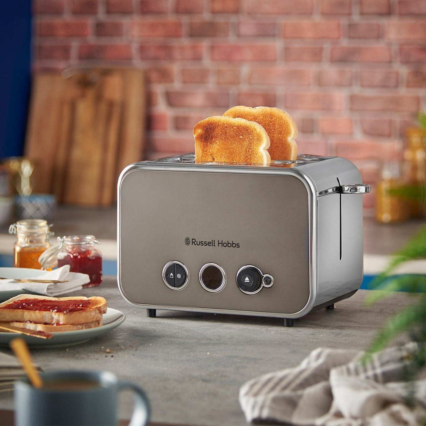 Russell Hobbs Distinctions 2 Slice Titanium Toaster