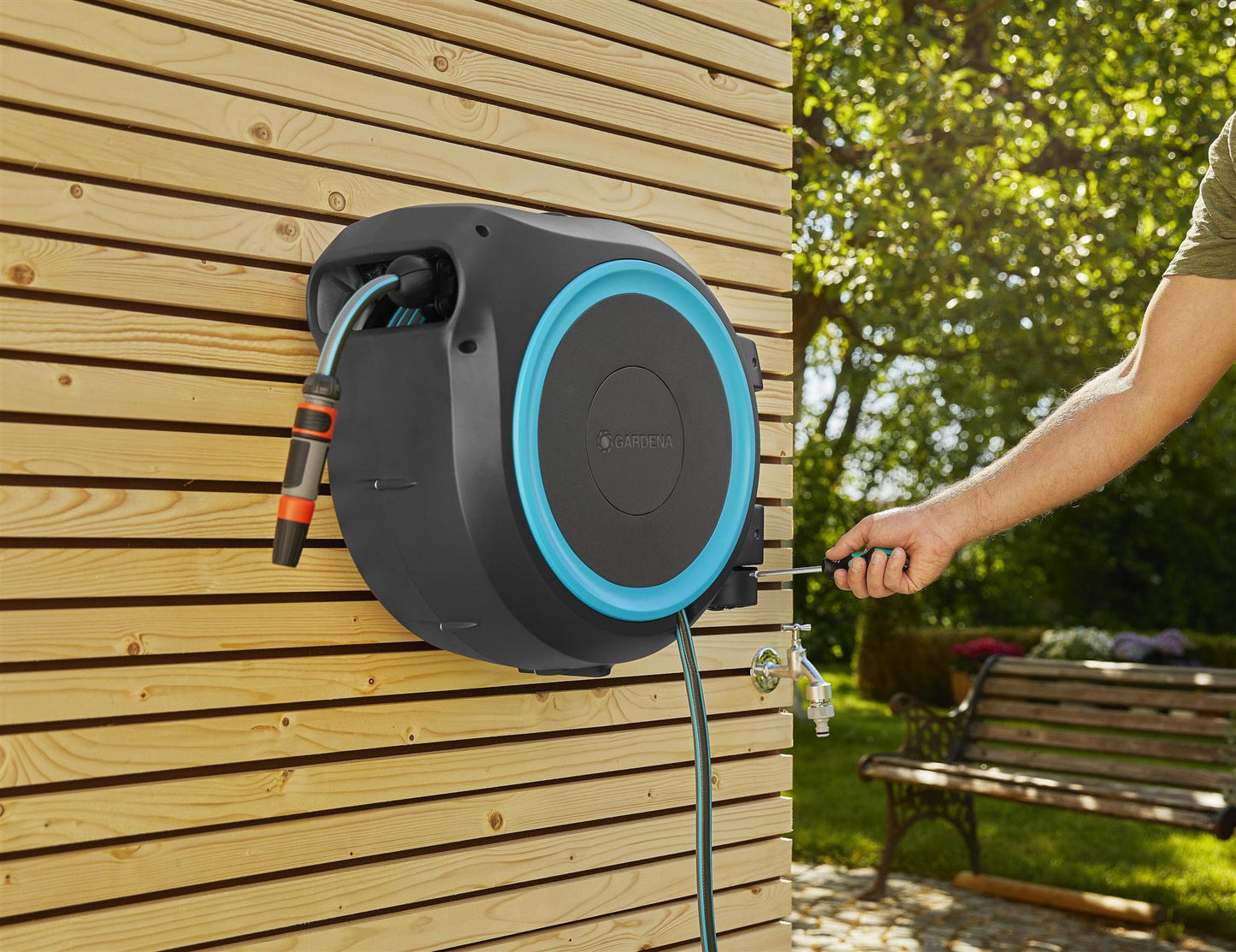 GARDENA Wall-Mounted RollUp XL Hose Box & 35m Hose