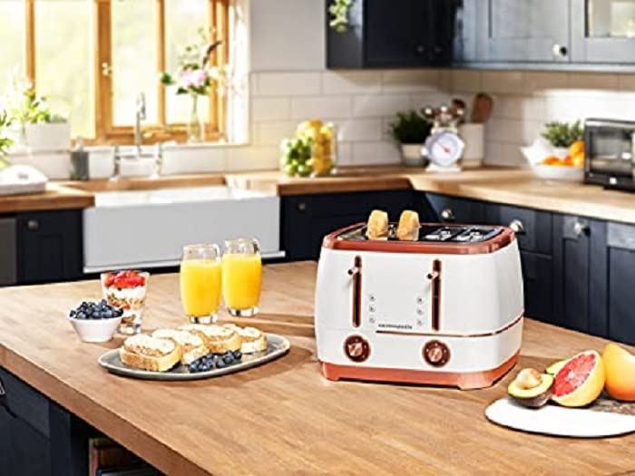 Beko Cosmopolis White and Rose Gold 4 Slice Toaster