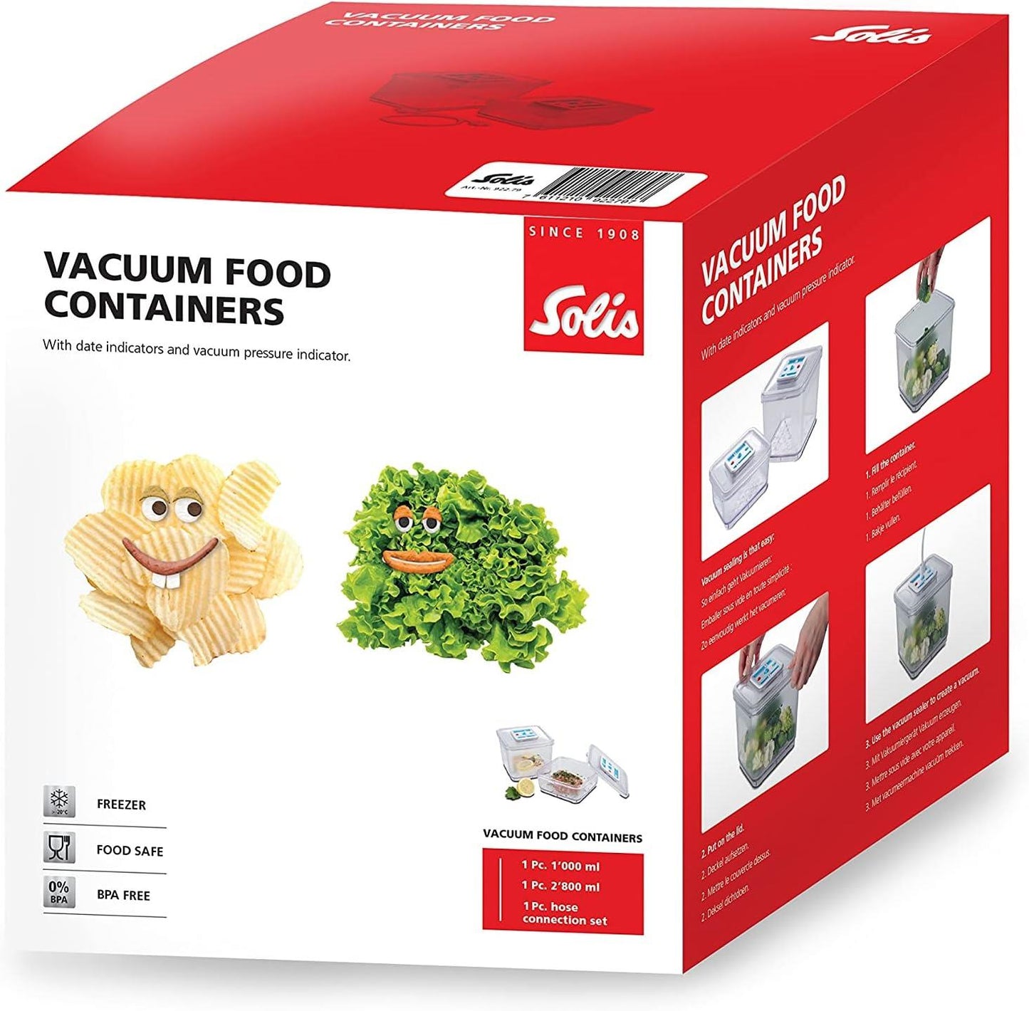 Solis Set of 2 Vacuum Food Containers