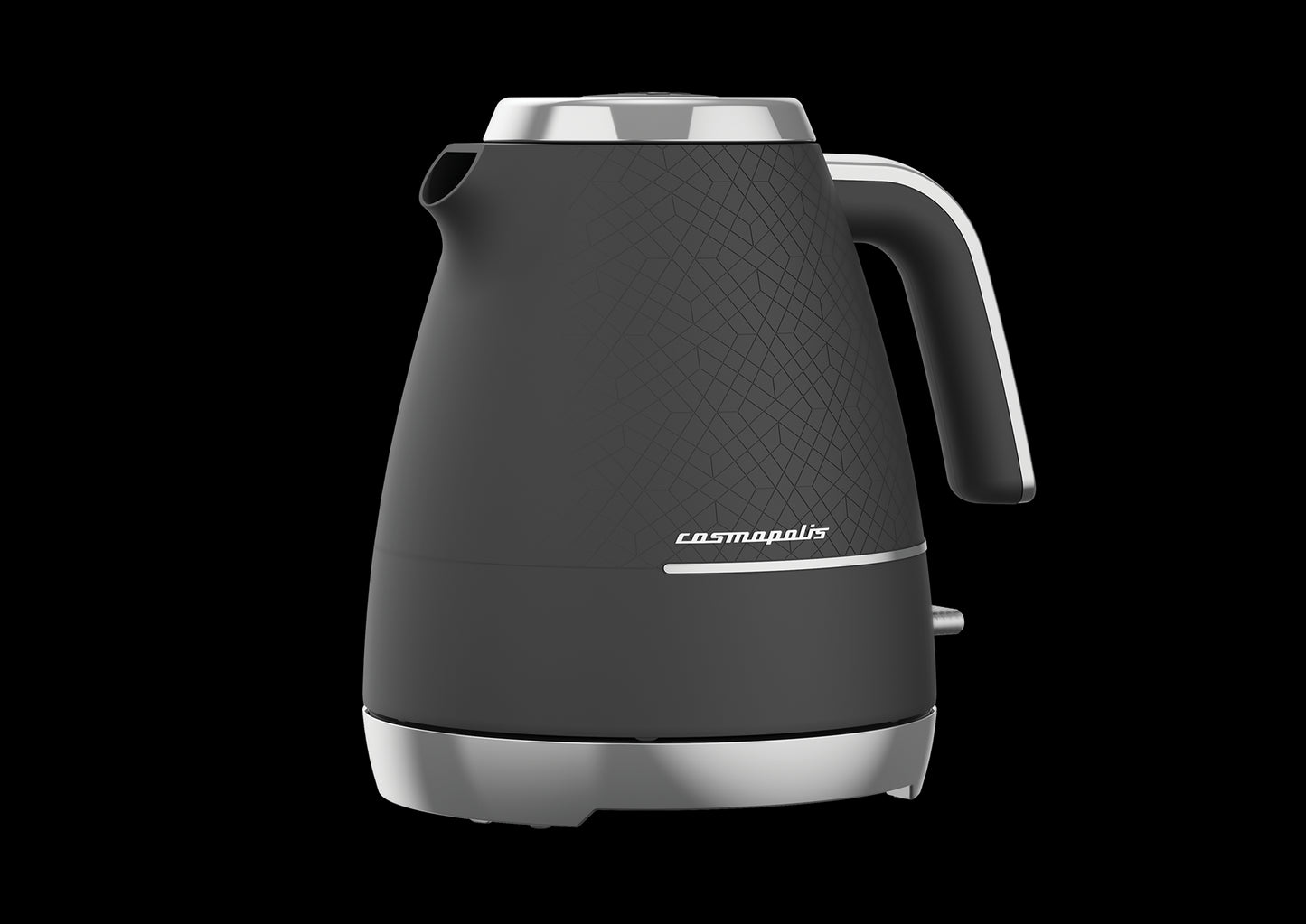 Beko Cosmopolis Retro Matte Granite Grey & Chrome Dome Kettle