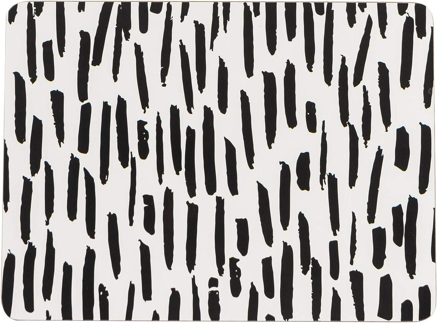 Navigate Tribal Fusion Black & White Dash Placemats - Set of 4