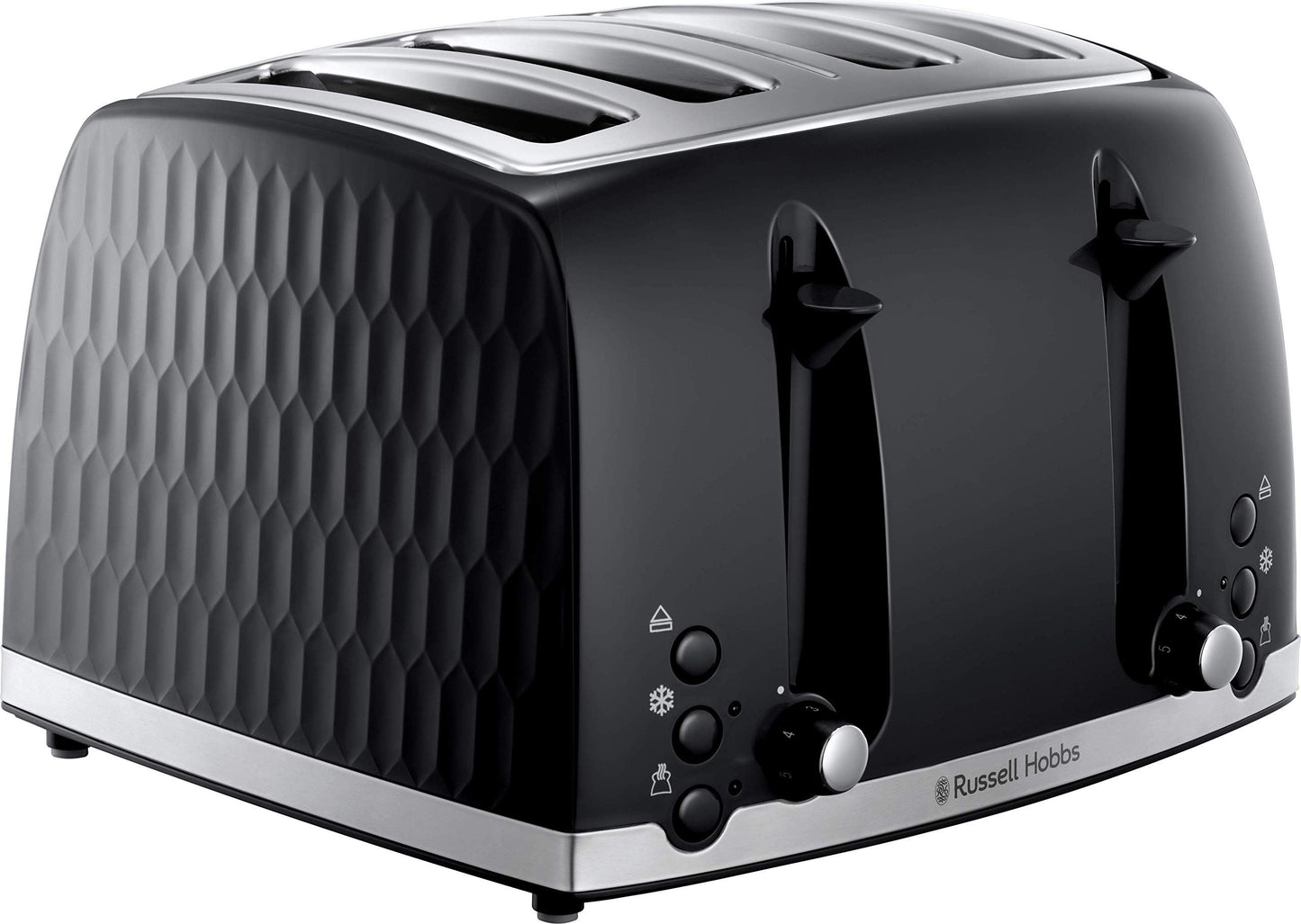 Russell Hobbs Contemporary Honeycomb Design 4 Slice Toaster