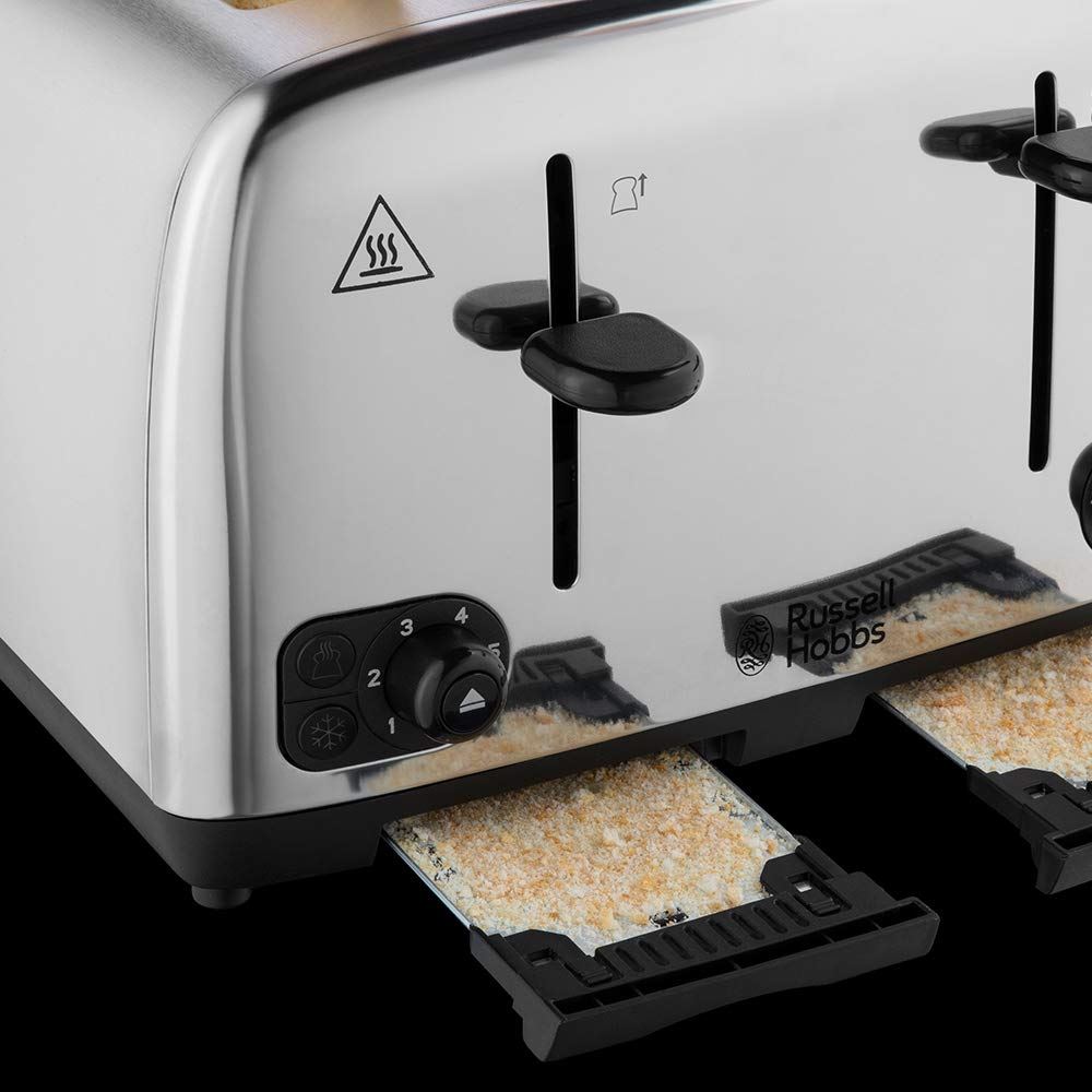 Russell Hobbs Adventure Brushed & Polished 4 Slice Toaster